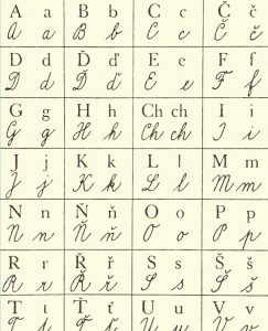 písané písmo používané na Slovensku po roku 1958